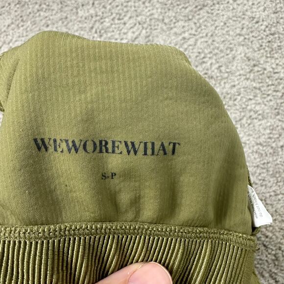 WeWoreWhat Active V Neck Sports Bra In Green Ribbed Women's Small Yoga Workout - Picture 4 of 4